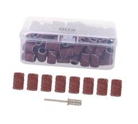 OUNONA 100Pcs Nail Drill Sanding Bands with Fine Grit Resin Emery Cloth for Polishing and Removing Nail Grease