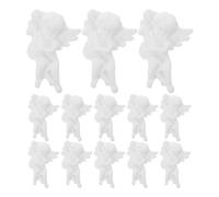 OUNONA 100pcs Resin Mini Angel Figurine Flatback Charm for Craft Projects | White Gluable Finish, Intricate Textures and Smooth Surface, for Bracelets, Cakes, Resin Art