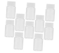 OUNONA 10pcs 20ml Wide Mouth Pet Plastic Lab Reagent Bottles for Sample Storage Liquid and Solid Storage for Laboratory and Home Use