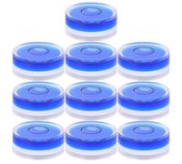 OUNONA 10PCS Acrylic Round Bubble Levels Blue Spirit Level for Calibration High Precision Horizontal Leveling Tool for Picture Frames Cross-Stitch Murals