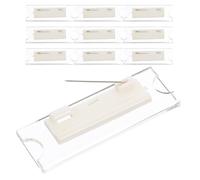 OUNONA 10pcs Badge Holder Permission Cards Holders Lightweight High Transparency Acrylic Iron Insert Card for Office and School Employees Students