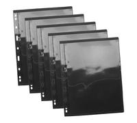 OUNONA 10pcs Black Loose-Leaf Album Binder Pages Stamp Collecting Inserts for Banknotes Coins Notes Collector Storage Sheets