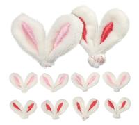 OUNONA 10pcs Cute Diy Bunny Ears Rabbit Ear Clips for Boys and Girls Bunny Costumes Fluffy Plush for Parties and Crafts