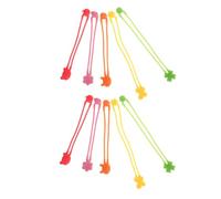 OUNONA 10pcs Elastic Silicone Ties for Kitchen and Craft Flexible Binding Rope Multi-functional Food and Vegetable Storage Assorted Colors