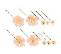 OUNONA 10pcs Elegant Flower Hair Pins Set for Brides and Bridesmaids Small Hair Clips for Weddings and Special Occasions