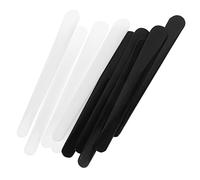 OUNONA 10pcs Face Cream Spatula Set Black White Crescent Scoop Flat End Cosmetic Tool For Mask Mixing Cream Sampling PP Material Ladies