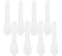 OUNONA 10PCS Facial Mask Spoons Cosmetic Spatulas Plastic Facial Cream Scoops Small Sampling Spoons for Beauty Care and Waxing Application