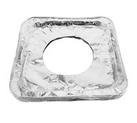 OUNONA 10pcs Gas Stove Burner Covers Protector Liners Set, Aluminium Foil Material with Oil Protection and Universal Fit, Square Shape Stove Top Covers for Gas Burners, Heat Resistant