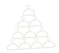 OUNONA 10pcs Half Moon Clothes Hanger Metal Jacket Hanger Semi Circular Closet Organizer Rose Gold