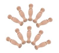 OUNONA 10pcs Hand Carved Wood Furniture Baluster Spindles Unfinished Roman Column Head Pillars for DIY Woodworking Crafts Home Decor Cabinet Replacement