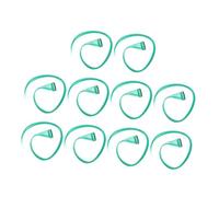 OUNONA 10pcs Highlight Straight Synthetic Hair Extensions Clip in Extra Long for Hair Colour Crazy Colour Green Accessories