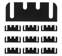 OUNONA 10pcs Hinge Repair Plate -Black Plastic Gaskets for Filling Gaps in Interior Doors - Metal Door Hinge Shims Replacement Hardware Parts for Various Applications