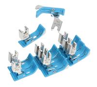 OUNONA 10pcs Industrial Sewing Machine Feet with Built-in Thread Cutter and Neat Edge Sewing Feature Narrow Presser Foot Made of Plastic and Metal for Single Needle Machines