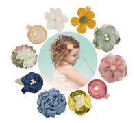 OUNONA 10Pcs Mixed Color Hair Clips Flower Themed Bang Clips for Little Durable Hair Decorations for Photo Taking Travel Accessory