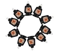 OUNONA 10pcs Oil Lamp Shape Resin Charm for Jewelry Making and Keychains | Black Vintage Hanging Ornament, Versatile Fashion Accessory, Pendant for Necklace and Earring Crafting