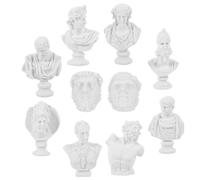 OUNONA 10pcs Plaster Figure Sculptures Realistic Head Models for Home Decor DIY Art Supplies Lightweight Miniature Statues for Creative Decoration and Giving