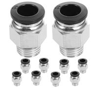 OUNONA 10Pcs Push in Air Fittings Kit Npt Pneumatic Connectors for Air Hose Quick Connect Couplings for Industrial Tools and Air Tight Easy