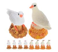 OUNONA 10pcs Resin Seagull Figurines Set Easy Placement and Versatile Design, Small Ocean Bird Statues for Home Desktop or Outdoor Space, Coastal Beach Themed Garden Ornaments