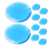 OUNONA 10pcs Round PVC Eye Cooling Pads for Sleeping Reusable Cold and Hot Compress Gel Pack Eye Strain Reduce Dark Circles and Puffiness