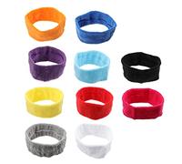 OUNONA 10Pcs Sweat Headbands Unisex Sports Running Workout Bands Moisture Wicking Durable Fit Head for Basketball Yoga Gym Fitness Outdoor Activities