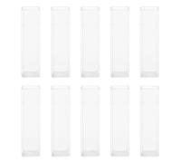 OUNONA 10pcs Transparent Glass Cuvettes for Experiment - 1.7ml Analytical Glassware Lab Vessels for UV Vis Spectrometer Sample Comparison in Classroom Science Labs