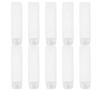 OUNONA 10pcs Travel Lotion Bottle Soft Plastic Squeeze Tubes Refillable Small Liquid Containers for Toiletries Shampoo