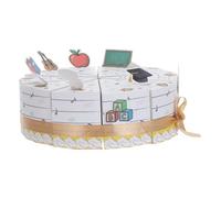 OUNONA 10pcs Triangle Cake Slice Candy Boxes Paper Cake Shaped Treat Containers Book and Pencil Decorations for Back to School Classroom Activities and Parties