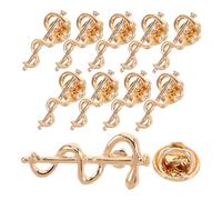 OUNONA 10pcs Vintage Snake Caduceus Brooch Pins Medical Badge Accessories for Doctors Nurses Sturdy Alloy Banquet Badge Pins Meaningful Health Symbol Jewelry