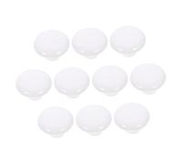 OUNONA 10pcs White Ceramic Cabinet Knobs Round Pulls for Kitchen Wardrobe Dresser Handles Classic Stylish Design with Comfortable Grip Versatile Furniture Hardware for Home Decor