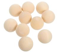 OUNONA 10pcs Wooden Beads Solid Round Wood Balls for DIY Crafts Childrens Art Projects Non Porous Wood Beads for Fine Motor Skill Development and Creative Play