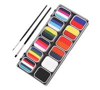 OUNONA 12-Color Washable Face Paint Kit for Boys and Girls and Adults Professional Body Painting Palette for Halloween Cosplay Water-Activated Non-Toxic Face Paint