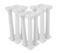 OUNONA 12 Pcs Roman Column Cake Stand Supports Plastic Pillars for Wedding Cake Tiered Display Reusable Vintage DIY Decoration Rods for and