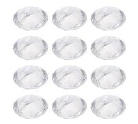 OUNONA 12pcs Acrylic Memo Clips with Stable Base, Crystal Diamond Style Desktop Cards Holders for Weddings and Parties, Charming and Retro Business Card Holders
