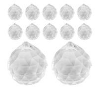 OUNONA 12pcs Crystal Hanging Pendant 40mm Chandelier Pendants Ball Shape Hanging Ornament Prism Lamp Beads For Window Party And Holiday Decoration