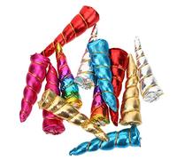 OUNONA 12pcs Glitter Unicorn Horns DIY Headdress for Parties Photo Props for Headbands Accessories for Birthdays and Halloween