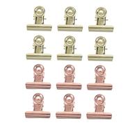 OUNONA 12pcs Manicure Clips Nail Tip Clips Metal Nail Art Retaining Clamps for Extension Professional Female Fixing Tool Set
