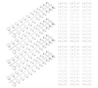 OUNONA 12pcs Medium Oval Nail Tips Display Chart with 24 Beads per Tip Nail Colour Display Board for Salon Equipment and Art Practice Tools