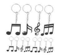 OUNONA 12Pcs Musical Note Keychains Music Themed Party Supplies for Concert Giveaways Birthday Celebrations Dance Events Music Dj Song Key Rings