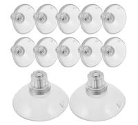 OUNONA 12pcs PVC Waterproof Suction Cups with M6 Screws and Plastic Nuts, Strong Anti-Slip Hooks for Glass Windows, Bathroom, Kitchen, and Car Shade Mounting