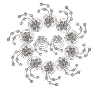 OUNONA 12pcs Rhinestone Spiral Hair Clips Elegant Wedding Accessories for Brides Guests Decorative Hair Decor for All Ages Easy to Clean Match with Any Style