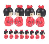 OUNONA 12PCS Set Miniature Japanese Kimono Dolls Vibrant Micro Landscape Ornaments Traditional Asian Figurines for Desktop Decoration DIY Crafting for Tabletop Display