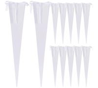 OUNONA 12pcs Single Flower Bags Cone Sleeves for Rose and Flower Packaging Made from Iridescent Paper Protection Effect for Mother's Day and Retail Stores