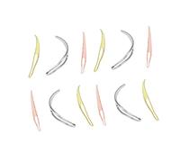 OUNONA 12Pcs Wig Loop Needle Golden Silver Rose Gold Crochet Hook Tools for Hair Extensions Essential Barber Accessories for Salon Home Use
