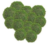 OUNONA 14pcs Decorative Faux Balls for Home Décor, Artificial Green Moss Spheres Made of Foam and Plastic, Easy to Organize and Manage, for Decorating the Family or Bedroom in Modern