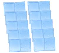 OUNONA 15pcs CD DVD Storage Cases Square Portable Disc Holder Insert Cover for Organizing Music and Game Discs