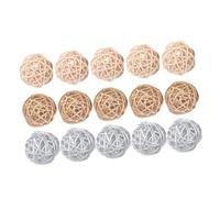 OUNONA 15pcs Wicker Rattan Balls DIY Hanging Tree Ornaments Creative Vine Ball Decorations for Kindergarten Hotel Bar Home Random Colors Random Color