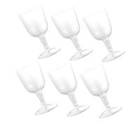 OUNONA 160ml Plastic Wine Glass Set 6 Unbreakable Goblets Reusable Drinking Cups for Parties and Weddings Easy to Clean for Catering and Celebrations