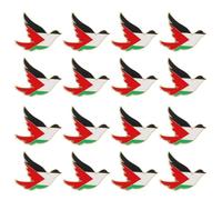 OUNONA 16pcs Peace Dove Brooch: Peace Symbol Lapel Pin - Palestine Flag Badge - Metal Bird Pins for Suits Coat Clothes Hat Backpack