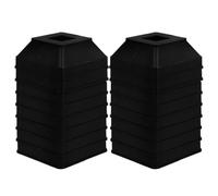 OUNONA 16pcs Post Base Skirt 20x20mm Plastic Cover for Fence Railing