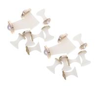 OUNONA 16pcs Silicone Nail Toe Separators with Rhinestones and Pearls Soft Reusable Pedicure Toe Spacers for Both Feet for Even Nail Polish Application Comfortable Foot Stretchers